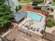 The community pool offers a relaxing space with lounge chairs, a covered area, and a well-maintained deck at 3405 Haverhill Rowe, Lawrenceville, GA 30044