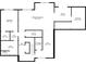 Floorplan for basement area, includes recreation room, bedroom, and storage at 641 Lake Overlook Dr, Canton, GA 30114