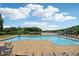 Inviting community pool with ample seating and beautiful lake views at 641 Lake Overlook Dr, Canton, GA 30114