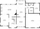 Floorplan for first floor, includes kitchen, living room, dining area, and garage at 641 Lake Overlook Dr, Canton, GA 30114