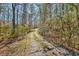 Long private driveway leading to a secluded property surrounded by nature and mature trees at 150 Gill Ln, Stockbridge, GA 30281