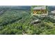 Aerial view highlighting the property's +/- 11.2 acres of wooded land and brick home at 150 Gill Ln, Stockbridge, GA 30281