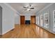Elegant living room boasts hardwood floors, fireplace, and ample natural light, perfect for gatherings at 1735 Peachtree Ne St # 624, Atlanta, GA 30309