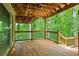 Spacious wooden deck with railing overlooking a lush, green wooded area at 1075 Winding Branch Ln, Atlanta, GA 30338