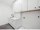 Well-lit laundry room features modern cabinetry, a sink, and ample counter space, making chores a breeze at 1287 Star Ne Dr, Brookhaven, GA 30319