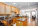 Open kitchen with a granite island at 855 Mountain View Nw Ter, Marietta, GA 30064