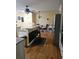 An open kitchen offers modern appliances, hardwood floors, and a breakfast bar at 2379 Manassas Ln, Decatur, GA 30034