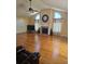 Spacious living room with vaulted ceiling, fireplace, and gleaming hardwood floors at 2379 Manassas Ln, Decatur, GA 30034