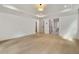 Spacious bedroom with hardwood floors, recessed lighting, and access to bathroom at 1870 Twin Branch Dr, Marietta, GA 30062