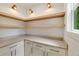 Walk-in pantry with custom shelving and countertops is perfect for storing all your kitchen essentials at 1870 Twin Branch Dr, Marietta, GA 30062