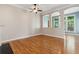 Bright living room with hardwood floors and elegant trim at 5882 Riverstone Cir # 15, Atlanta, GA 30339