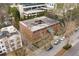 Overhead shot of the building's exterior, showcasing its central courtyard layout and green surroundings at 91 Rumson Rd, Atlanta, GA 30305