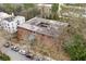 Aerial view of building featuring a unique courtyard design and convenient street parking at 91 Rumson Rd, Atlanta, GA 30305