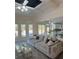 Open floor plan living room with a view of the kitchen at 1932 River Crest Way, Lawrenceville, GA 30045