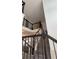 Staircase featuring railings and hardwood floors at 1932 River Crest Way, Lawrenceville, GA 30045
