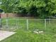 Fenced backyard with a chain link and wooden fence and green grass at 3730 Clovis Nw Ct, Atlanta, GA 30331