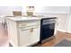 Stylish kitchen island featuring a built-in oven, marble countertops, and ample storage space at 4296 Langdon Dr, Decatur, GA 30035