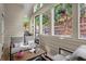 Bright sunroom with large windows offering views of the backyard and comfortable seating arrangements at 2797 Middlecreek Way, Cumming, GA 30041
