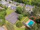 Overhead view of community tennis court and pool at 4971 Jenny Dr, Acworth, GA 30101