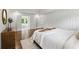 Bright bedroom with natural light, hardwood floors, and views to the ensuite bathroom at 12230 Asbury Park Dr, Roswell, GA 30075