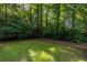 Expansive backyard with mature trees and lush lawn, creating a tranquil and private outdoor space at 1102 Waverly Dr, Lawrenceville, GA 30046