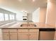Open concept kitchen with stainless steel appliances and granite countertops at 5295 Greenway Dr, Villa Rica, GA 30180