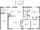 Detailed floor plan showcasing the layout of the house with labeled rooms and dimensions at 3216 Montheath Ct, Duluth, GA 30096