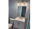 Renovated bathroom with modern vanity and shower with glass doors at 2903 Santa Barbara Dr, Decatur, GA 30032