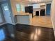 Kitchen area with bar and black appliances at 2903 Santa Barbara Dr, Decatur, GA 30032