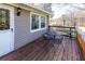 Outdoor deck featuring seating with a peaceful view of the surrounding landscape at 689 Hardin Rd, Temple, GA 30179