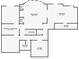 Detailed basement floorplan with dimensions for Gathering room, flex space, storage, bathroom, and unfinished basement at 1320 Magnolia Park Cir, Cumming, GA 30040