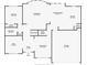 Detailed main floorplan with dimensions for rooms including living room, kitchen, garage, dining room, and office at 1320 Magnolia Park Cir, Cumming, GA 30040
