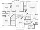 Detailed second floorplan with dimensions for bedrooms, bathrooms, closets, flex space, and laundry room at 1320 Magnolia Park Cir, Cumming, GA 30040