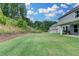 A large backyard with ample green space and a covered patio, ideal for relaxation and entertainment at 5215 Wheeler Run Dr, Auburn, GA 30011