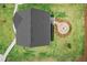 Birds-eye view of backyard with stone fire pit and landscaping at 410 Beacon Way Way, Villa Rica, GA 30180