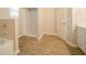 Bathroom featuring modern tile flooring and a walk-in shower at 8607 Wood Springs Ct, Douglasville, GA 30135