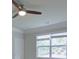 Bedroom featuring a ceiling fan, window with blinds, and a neutral color scheme at 7570 Rambling Vale, Cumming, GA 30028
