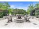 Picturesque outdoor fire pit area with stone surround, comfortable seating, and beautiful landscaping at 3300 Windy Ridge Se Pkwy # 1107, Atlanta, GA 30339