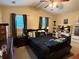 Bedroom with vaulted ceiling, ceiling fan, with dual windows providing ample natural light at 2523 Bronco Trl, Duluth, GA 30096