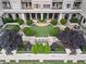 Breathtaking aerial view of a serene outdoor courtyard with manicured gardens, seating and fountain at 3334 Peachtree Ne Rd # 1609, Atlanta, GA 30326