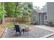 Cozy backyard with stone fire pit area, perfect for outdoor entertaining and relaxation at 620 Alcovy Springs Dr, Lawrenceville, GA 30045