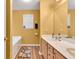 Bright bathroom with updated sink, cabinets and fixtures at 399 Towler Drs, Loganville, GA 30052