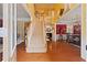 Bright, two-story foyer with wood floors and a staircase at 155 Edgewater Trl, Canton, GA 30115
