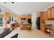 Charming kitchen with a center island, granite countertops, and black appliances at 155 Edgewater Trl, Canton, GA 30115