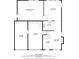 Floor plan featuring the downstairs living area, kitchen, dining area, and garage at 23 Jennifer Ln, Rydal, GA 30171