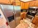 Close up of the functional kitchen featuring stainless steel appliances and light colored cabinets at 23 Jennifer Ln, Rydal, GA 30171