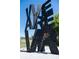 View of public art with the text 