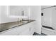 Modern bathroom featuring sleek vanity, illuminated mirror, and walk-in shower at 52 Chaumont Nw Sq, Atlanta, GA 30327
