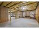 Partially finished basement area with exposed framing and potential for future development at 1253 Oakwood Pl, Loganville, GA 30052