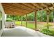 Covered patio offering a relaxing outdoor space with backyard views at 1253 Oakwood Pl, Loganville, GA 30052